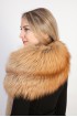 Golden fox fur scarf-collar-stole